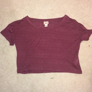 Maroon crop top